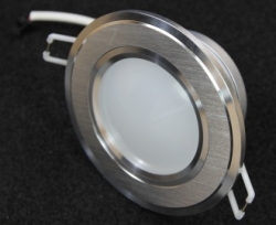 Встраиваемый светильник с металлическим корпусом 3W (круг) B100