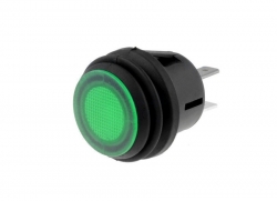 Кнопка влагозащищённая без фиксации с подсветкой 12V SC777