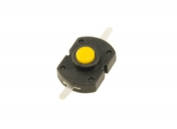 Микро выключатель чёрный с жёлтой кнопкой SW-33