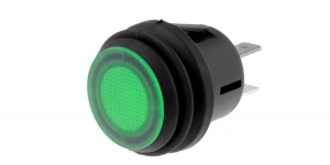 Кнопка влагозащищённая без фиксации с подсветкой 12V SC777